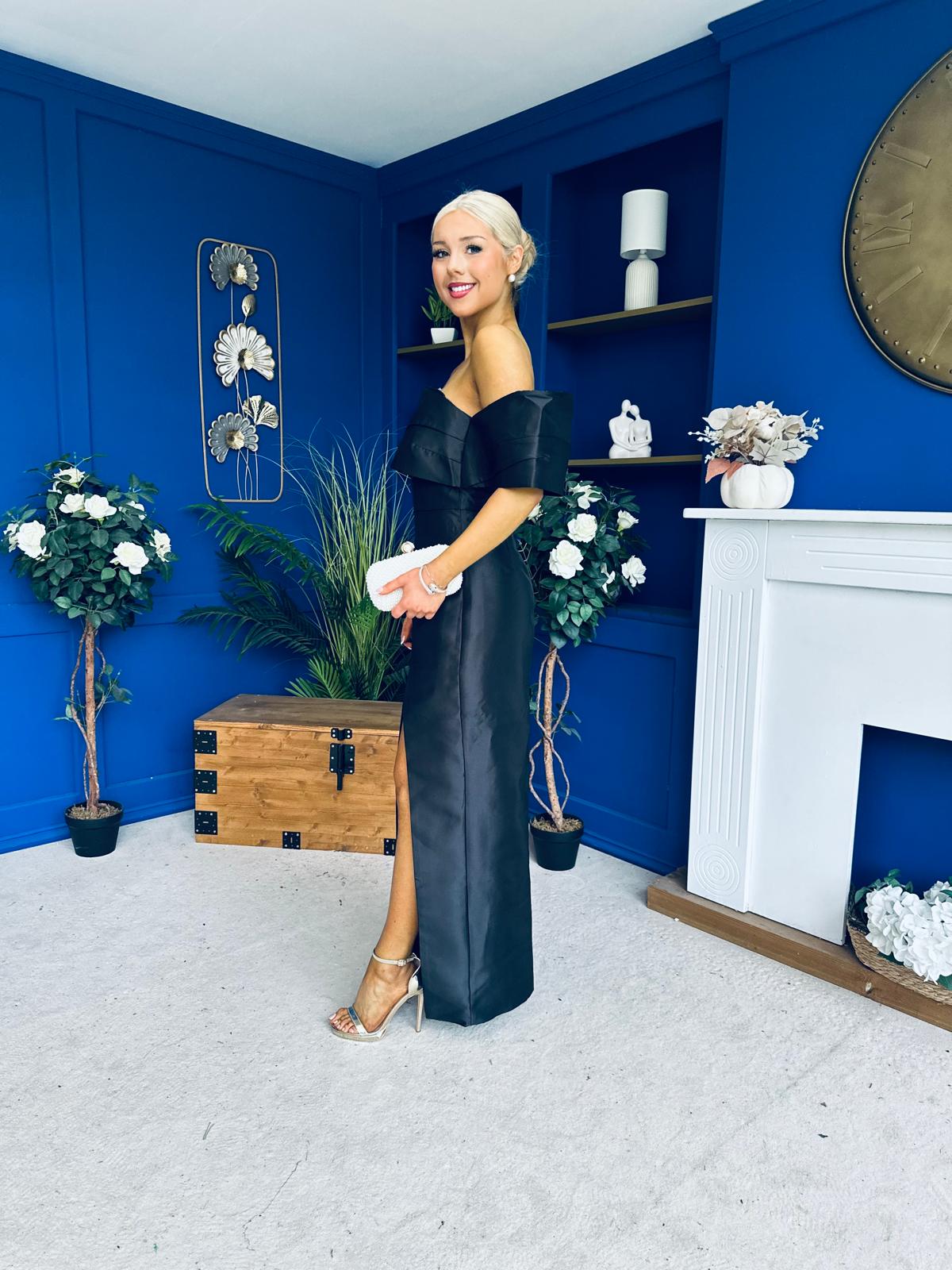 Dana One Shoulder Occasion Dress Black