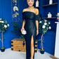 Dana One Shoulder Occasion Dress Black