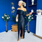 Dana One Shoulder Occasion Dress Black