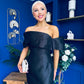 Dana One Shoulder Occasion Dress Black