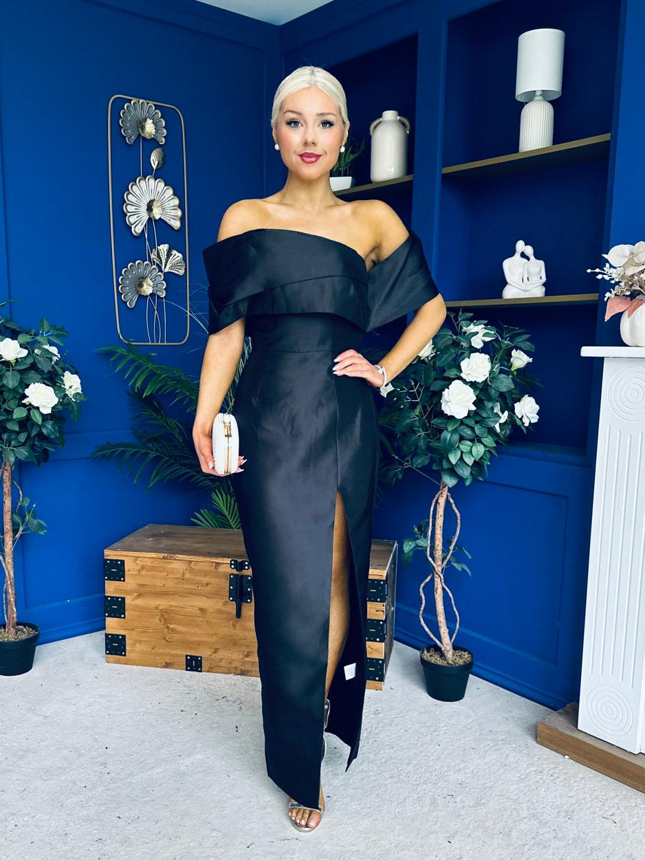 Dana One Shoulder Occasion Dress Black