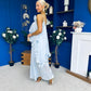 Frida Drap Detail Occasion Dress Blue