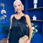 Frida Drap Detail Occasion Dress Black