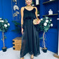 Frida Drap Detail Occasion Dress Black