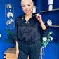 Barbara Detailed Top & Trouser Set Black