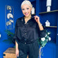 Barbara Detailed Top & Trouser Set Black