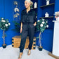 Barbara Detailed Top & Trouser Set Black