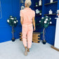 Marissa Short Sleeve Denim Jumpsuit Peach
