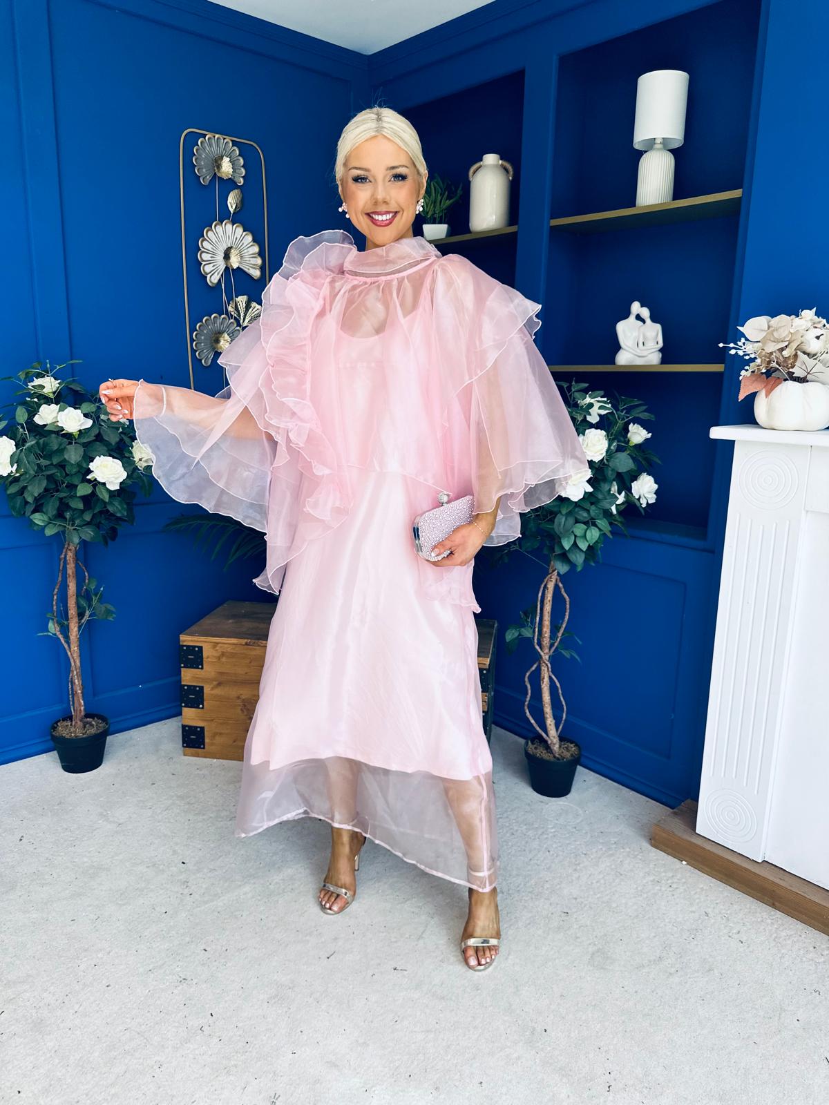 Zeena Layered Detail Occasion Pink