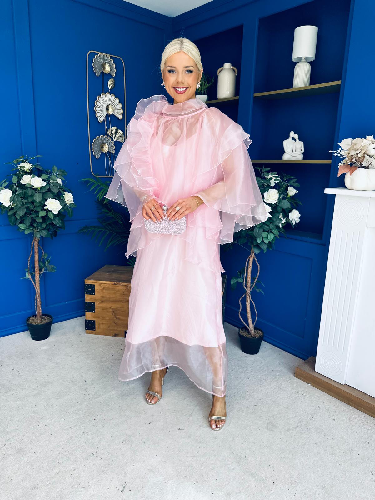 Zeena Layered Detail Occasion Pink