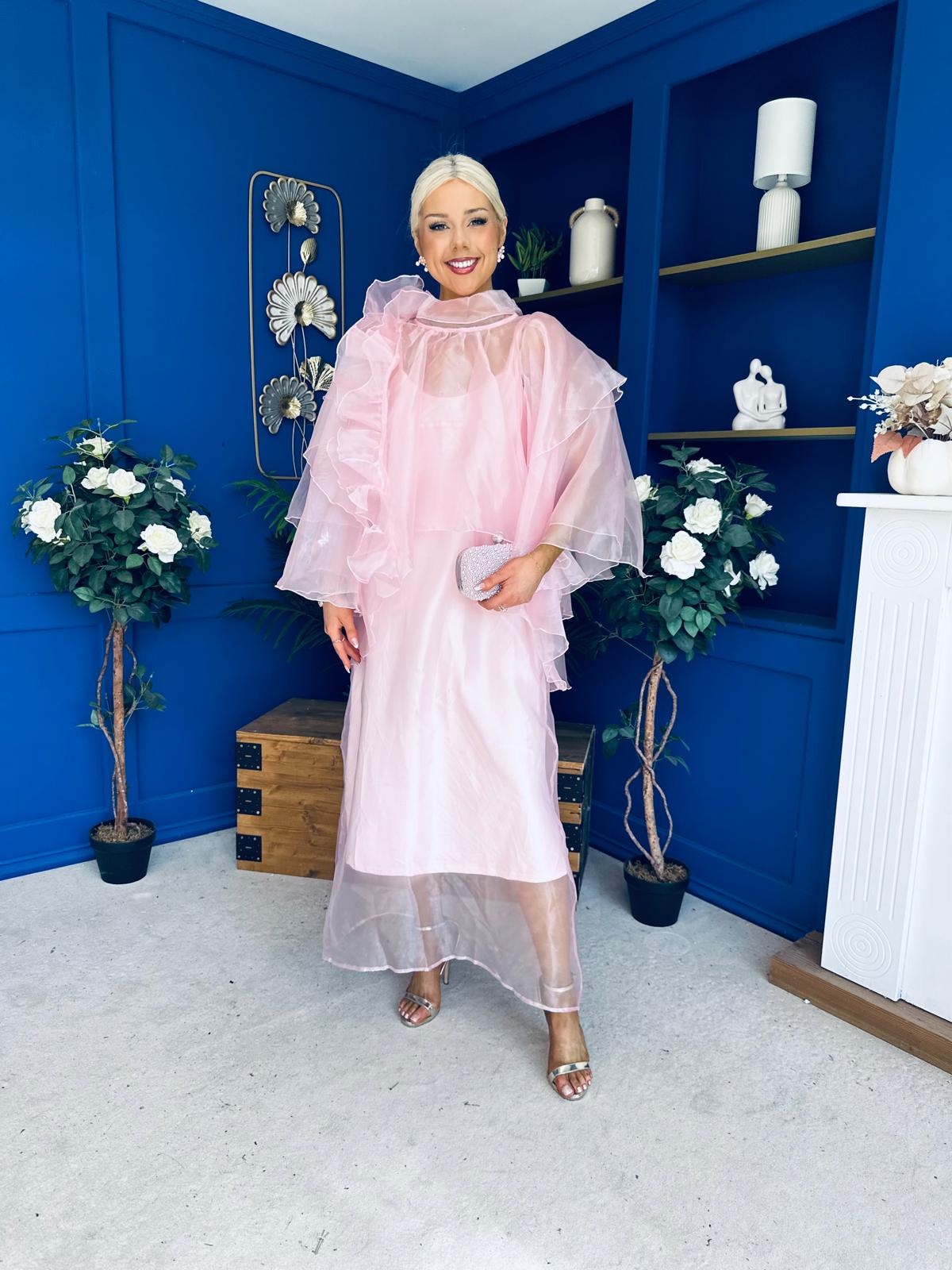 Zeena Layered Detail Occasion Pink