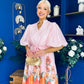 Martina Puff Sleeve Occasion Dress Floral Pink