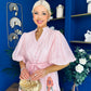 Martina Puff Sleeve Occasion Dress Floral Pink