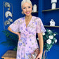 Daisy Twist Detail Midi Dress Floral Lilac