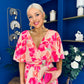 Julia Cape Detailed Midi Dress Floral Primrose
