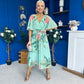 Julia Cape Detailed Midi Dress Floral Pastel