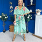 Julia Cape Detailed Midi Dress Floral Pastel