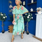 Julia Cape Detailed Midi Dress Floral Pastel