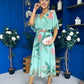 Julia Cape Detailed Midi Dress Floral Pastel