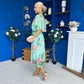 Julia Cape Detailed Midi Dress Floral Pastel