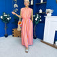 Remi Stripe Detail Top & Skirt Set Pink