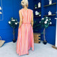 Remi Stripe Detail Top & Skirt Set Pink