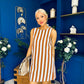 Lysa Striped Mini Shift Dress Coco Blue