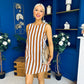 Lysa Striped Mini Shift Dress Coco Blue