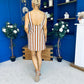 Lysa Striped Mini Shift Dress Coco Blue