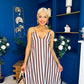 Bobi Striped Maxi Dress Dress Coco Blue