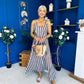 Bobi Striped Maxi Dress Dress Coco Blue