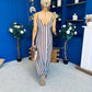 Bobi Striped Maxi Dress Dress Coco Blue