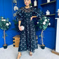 Ethna Frill Sleeve Occasion Dress Polka Black