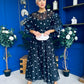 Ethna Frill Sleeve Occasion Dress Polka Black