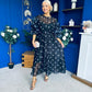 Ethna Frill Sleeve Occasion Dress Polka Black