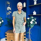 Riley Short Sleeve Denim Playsuit Khaki