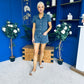 Riley Short Sleeve Denim Playsuit Navy