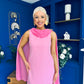 Yasmin Drape Detail Midi Dress Pwr Pink