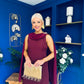 Yasmin Drape Detail Midi Dress Wine