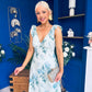 Beverly Floral Tie Shoulder Midi Dress Green