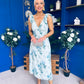 Beverly Floral Tie Shoulder Midi Dress Green