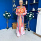 Catriona Plunge Neck Drape Detail Maxi Dress Blush