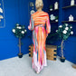 Catriona Plunge Neck Drape Detail Maxi Dress Blush