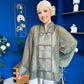 Nina Full Sleeve Sheer Blouse Khaki