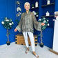 Nina Full Sleeve Sheer Blouse Khaki