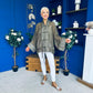 Nina Full Sleeve Sheer Blouse Khaki
