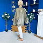 Nina Full Sleeve Sheer Blouse Khaki