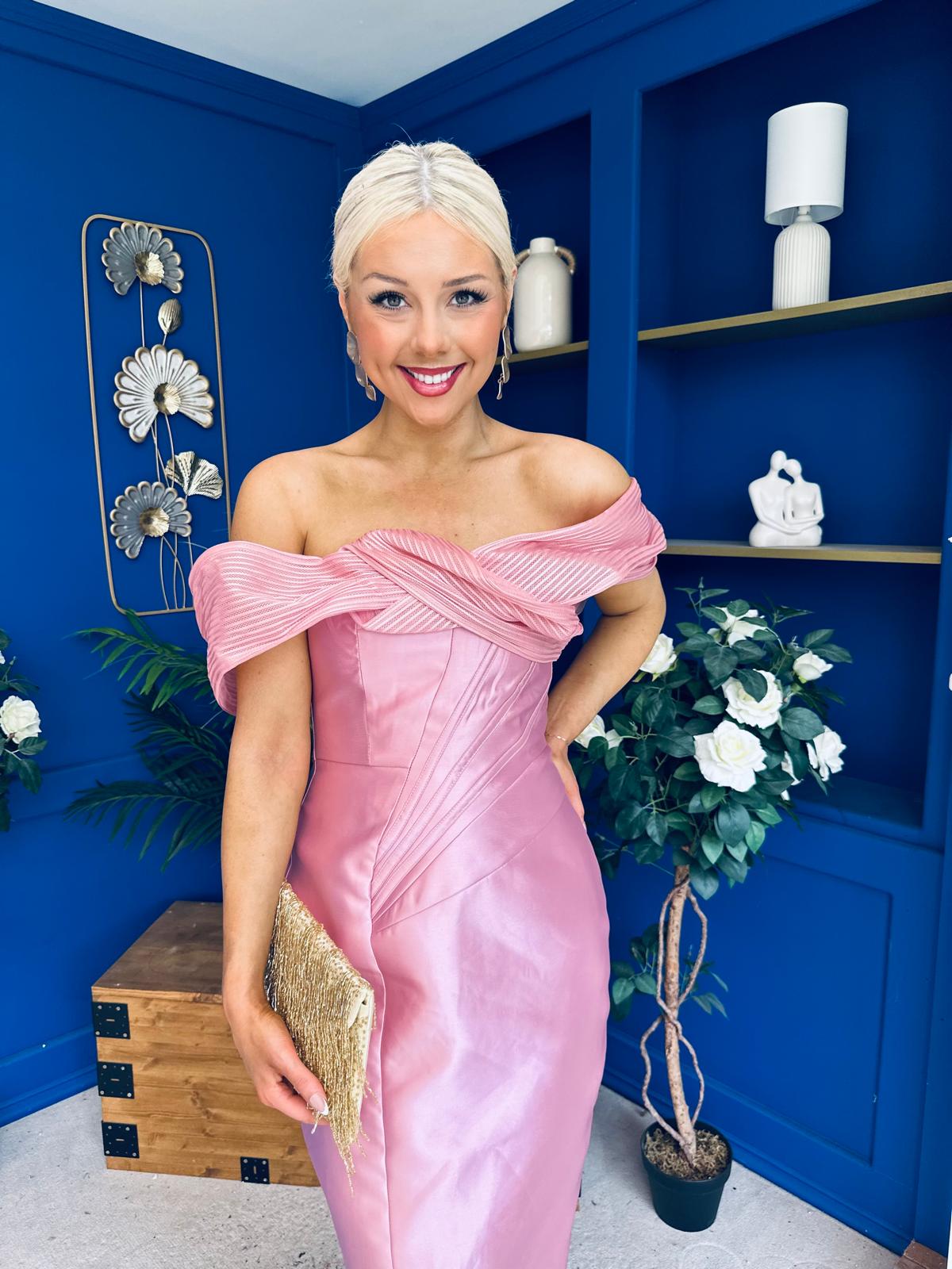 Henrietta Bandeau Occasion Dress Blush