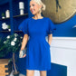 Patzy Lace Trim Mini Dress Cobalt