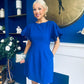 Patzy Lace Trim Mini Dress Cobalt